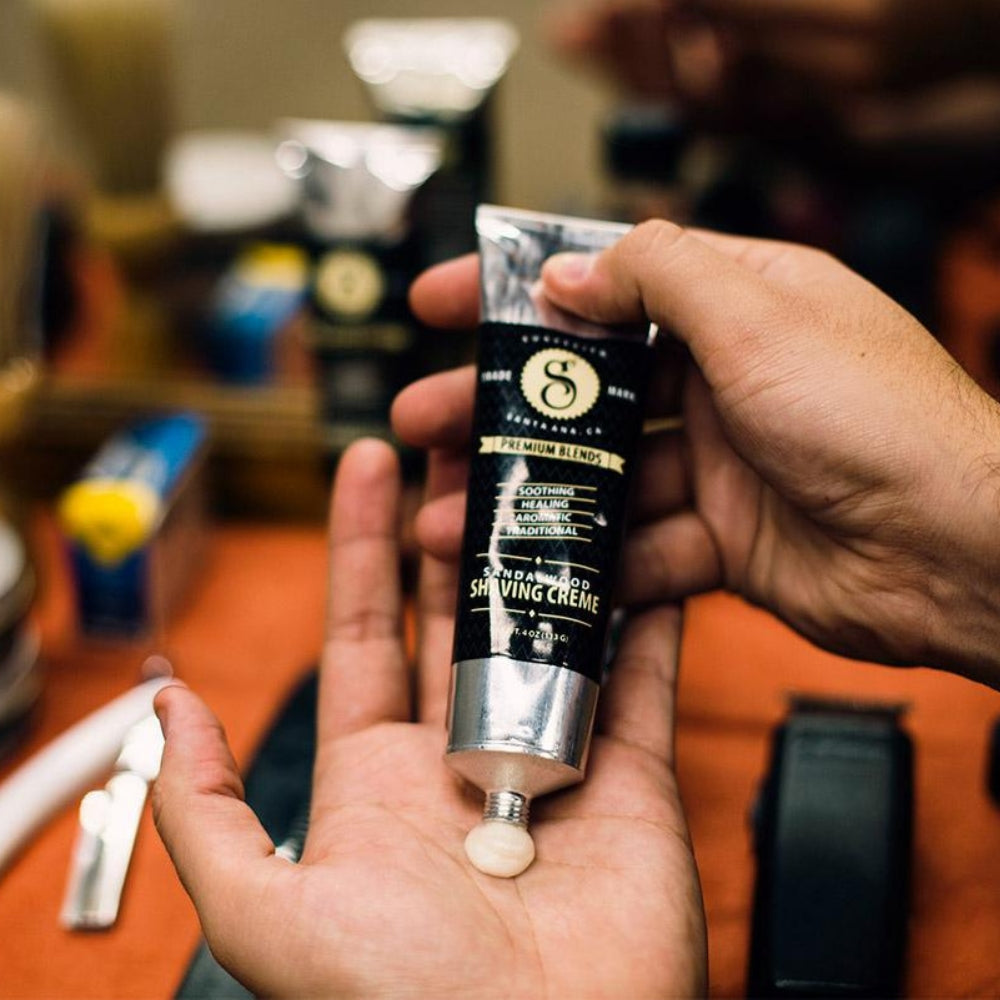 Crème à raser "Premium Blends Shaving Creme" - Bois de santal (113g/4.0oz)