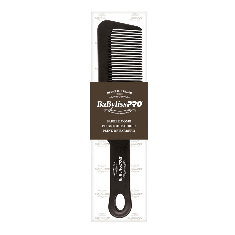 Peigne de barbier "Barber Comb Official Barber Tools" (22,8cm/9") - Noir