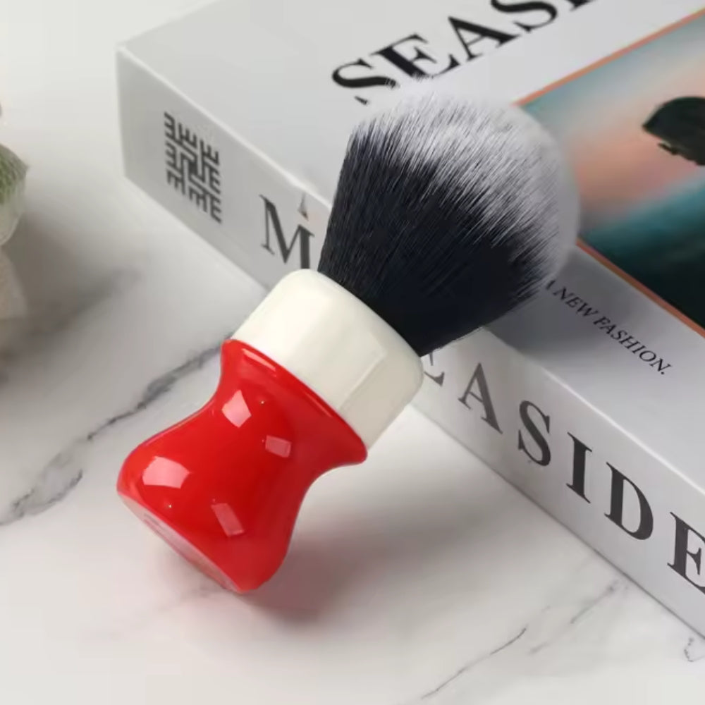 Yaqi Ferrari Red Complex White Tuxedo Shaving Brush - Large (26mm/1.02")