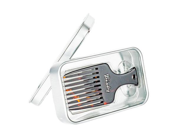 Peigne pick à barbe 1,5mm d'espacement (74mm/2.91") - Ambre