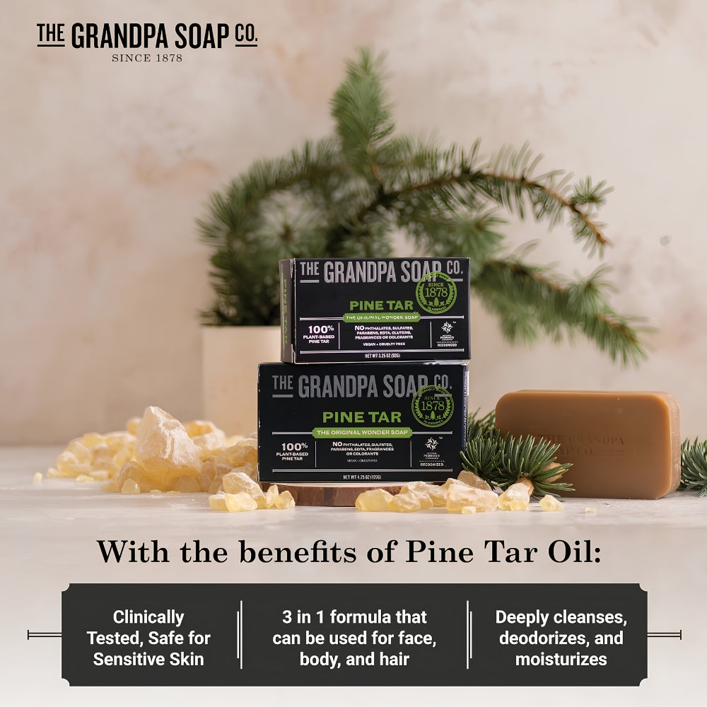 Pine Tar The Original Wonder Soap - Face Body and Hair (120g/4.25oz)