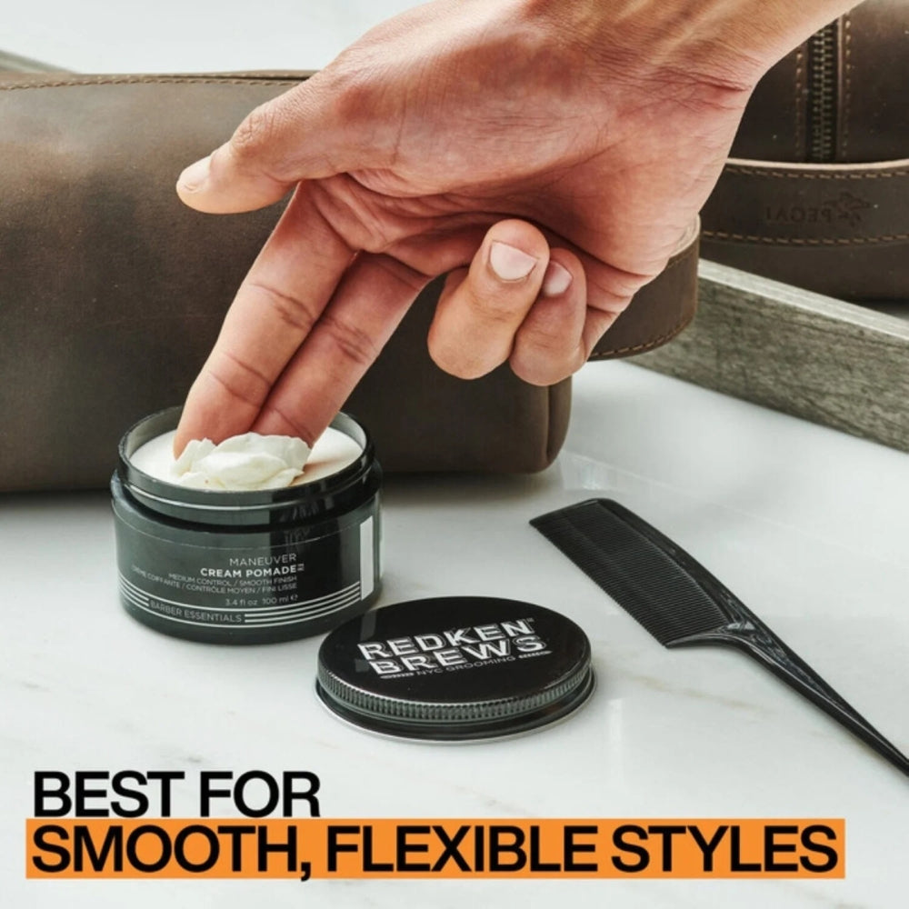 Pommade "Maneuver" crème coiffante - Tenue moyenne fini lisse (100ml/3.4oz)