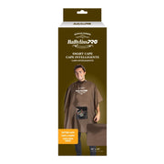 BaByliss PRO - Cape de coupe en nylon "Smart" avec logo barbier - Avec fenêtre transparente (112cm/44" x 147cm/58") - Brun
