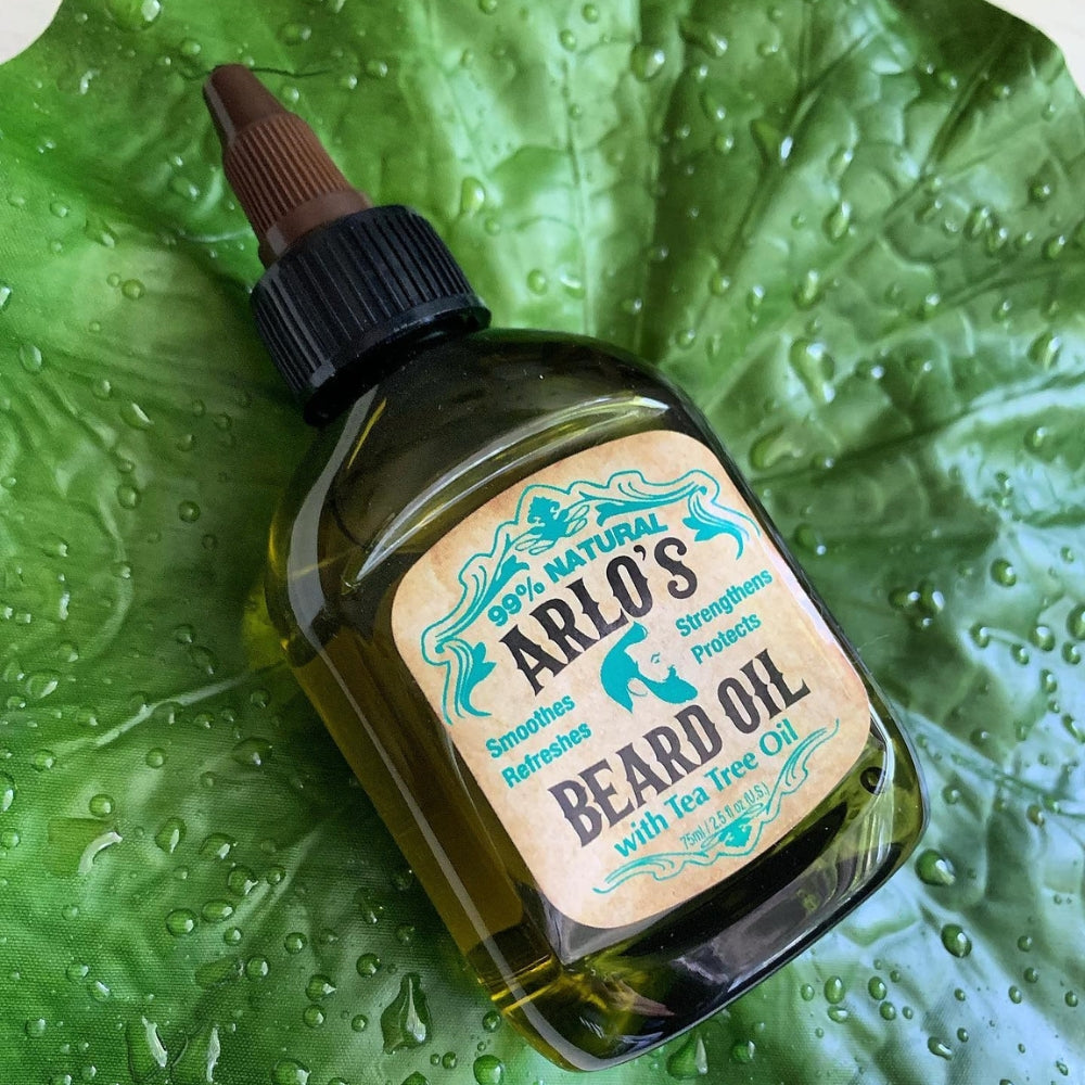 Huile à barbe avec de l'huile d'arbre de thé (75ml/2.5oz)