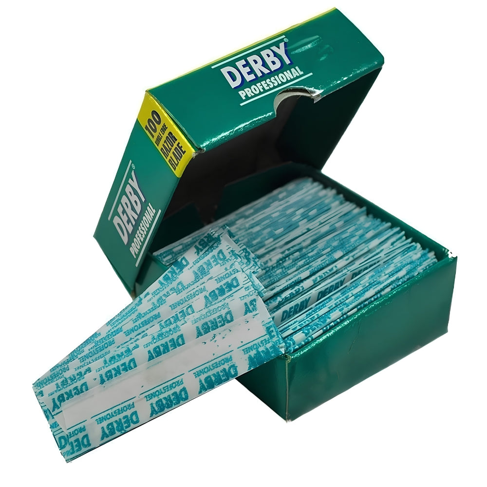 Derby - Professional Single Edge Blades for Barber Razors (100 Blades)