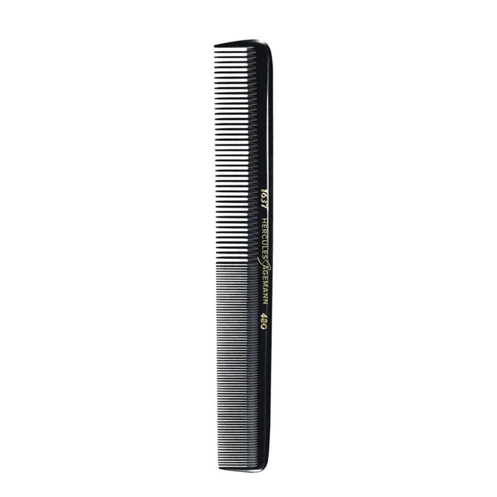1637‑480 Professional Ebonite Cutting Comb (216mm/8.5") - Black