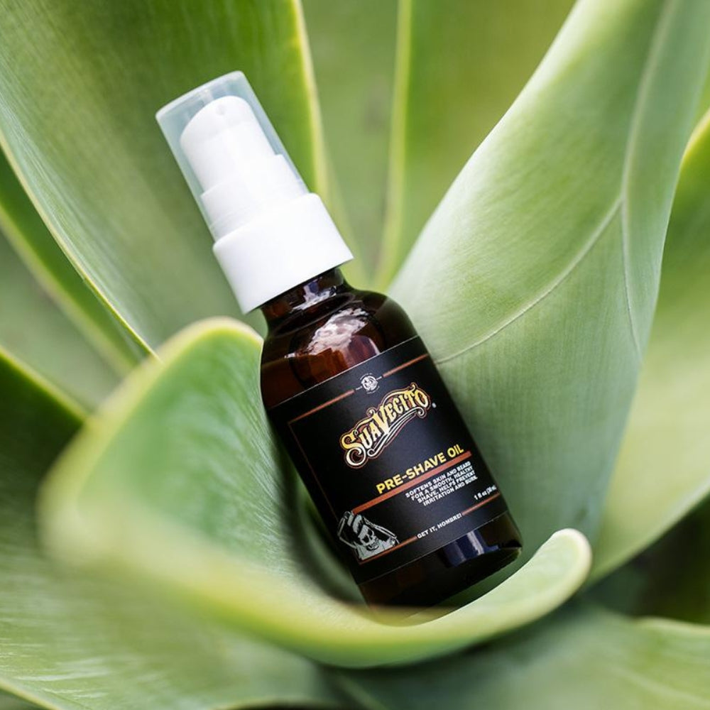 Huile de prérasage "Pre-Shave Oil" adoucit la peau et la barbe pour un rasage en douceur (30ml/1.0oz)