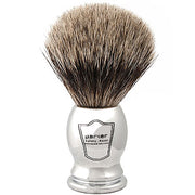 Blaireau de rasage en acier chromé "100% Pure Badger" - Medium (20mm/0.78") - CHPB
