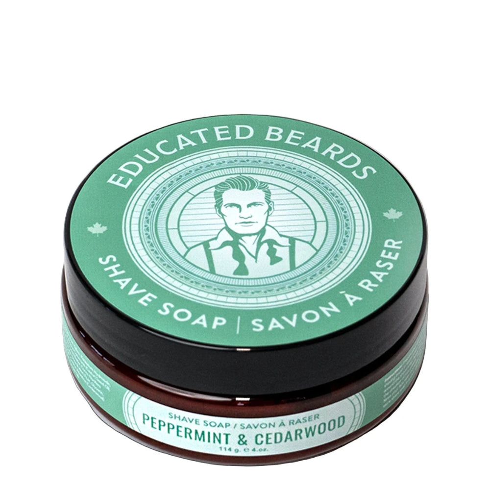 Educated Beards - Savon à raser Peppermint & Cedarwood (114g/4.0oz)